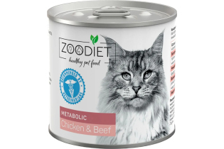 Zoodiet Metabolic Chicken Beef/С курицей и говядиной для кошек (обмен веществ), 240 г