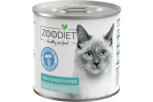 Zoodiet Food Sensitivities Veal Heart/С телятиной и сердцем для кошек (чувств. пищеварение), 240 г