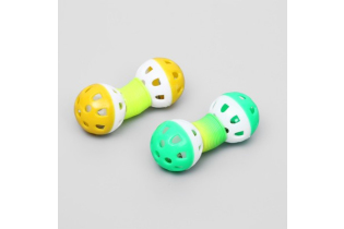 Игрушка для кошек «Два шарика на пружинке», шарики 4 см, микс цветов
