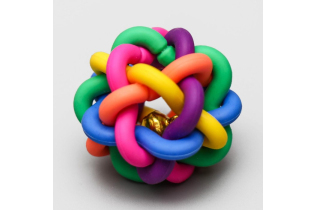 Игрушка резиновая «Молекула» с бубенчиком, 4 см, микс цветов
