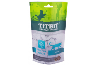 Лакомство для кошек TiTBiT «Хрустящие подушечки» с мясом утки для чистки зубов  (60 г х 6 шт.)